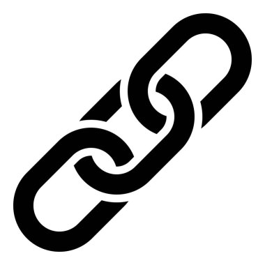 Beyaz arka plan üzerinde izole zincir simgesi