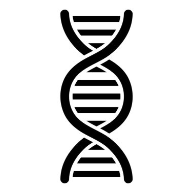 Beyaz arka plan üzerinde izole DNA'sı simgesi