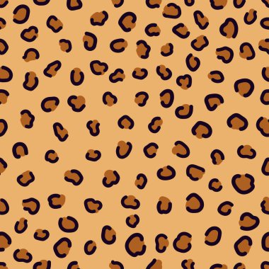 Leopar deseni kusursuz. Kumaş, kağıt ve giysiler için arka plan