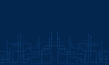 Dijital teknoloji geçmişi. Teknoloji hattı kavramı. Devre tahtası arka plan teknolojisi