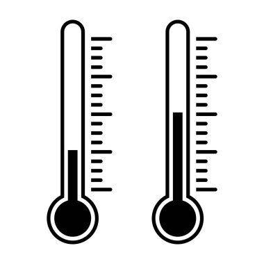 Sıcaklık düzlüğü simgesi. Hava, sıcak ve soğuk.