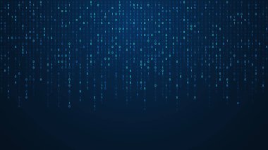 Binary code abstract technology background. Global network