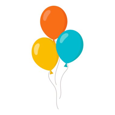 Beyaz arkaplanda balon simgesi izole edildi