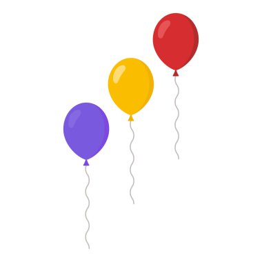 Beyaz arkaplanda balon simgesi izole edildi