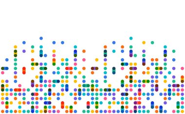 Renkli nokta pikseli modern kenar arkaplanı