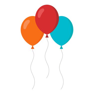 Beyaz arkaplanda balon simgesi izole edildi