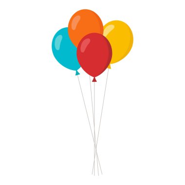 Beyaz arkaplanda balon simgesi izole edildi