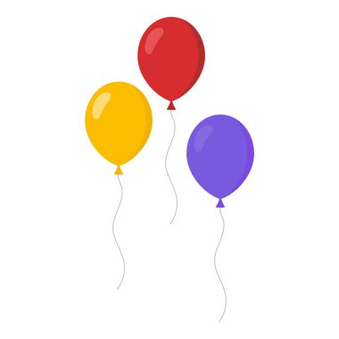 Beyaz arkaplanda balon simgesi izole edildi