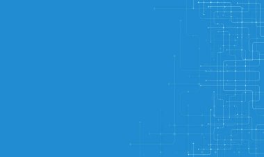 Dijital teknoloji geçmişi. Teknoloji hattı kavramı. Devre tahtası arka plan teknolojisi