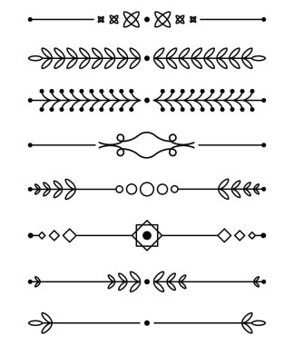 Dekoratif ayırıcıları, satır ayırıcıları zenginleştirir