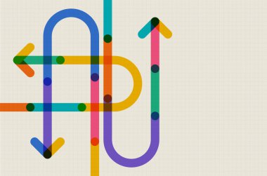 Soyut ok yönü. İş yatırımından başarıya. finansal veri grafiği stratejisi. Teknoloji geçmişi. Yüksek hız.