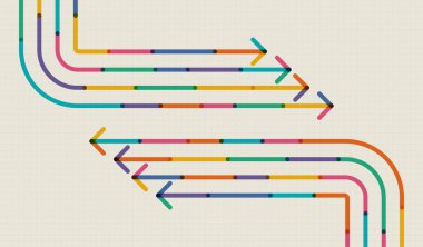 Soyut ok yönü. İş yatırımından başarıya. finansal veri grafiği stratejisi. Teknoloji geçmişi. Yüksek hız.