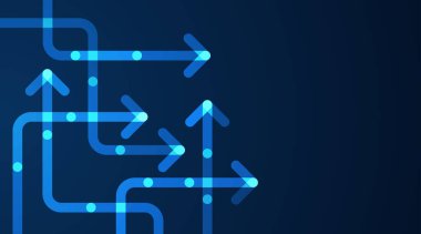 Soyut ok yönü. Teknoloji geçmişi. Yüksek hız. Yüksek teknoloji.