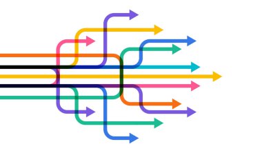 Soyut ok yönü. İş yatırımından başarıya. finansal veri grafiği stratejisi. Teknoloji geçmişi. Yüksek hız.
