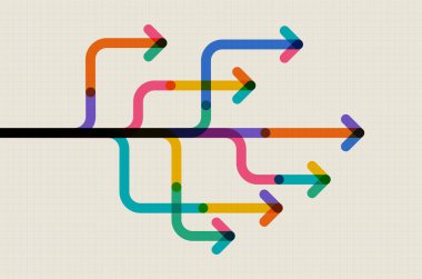 Soyut ok yönü. İş yatırımından başarıya. finansal veri grafiği stratejisi. Teknoloji geçmişi. Yüksek hız.