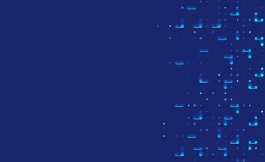 Dijital teknoloji geçmişi. Dijital veri mavi desenli piksel arkaplanı noktalar