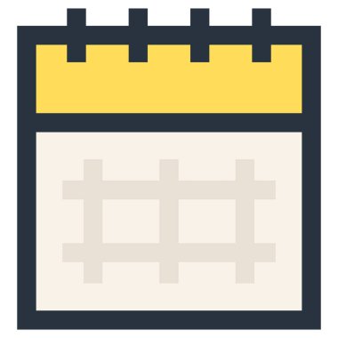 Takvim simgesi beyaz arkaplanda izole edildi