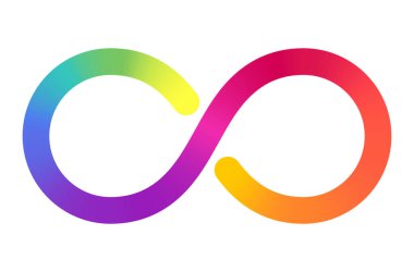 beyaz zemin üzerinde sonsuzluk simgesi