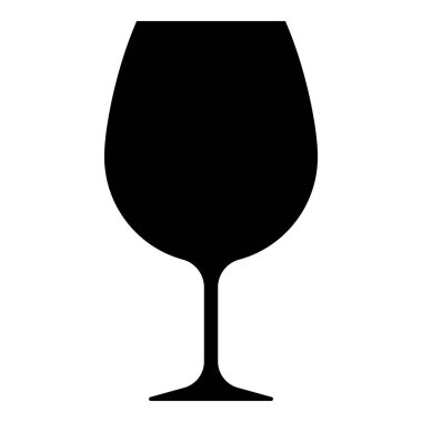 Şarap cam izole simgesi beyaz arka plan üzerinde