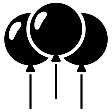 Beyaz arkaplanda balon simgesi izole edildi