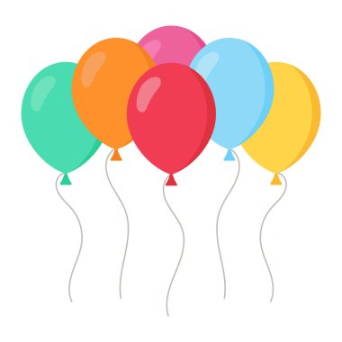 Beyaz arkaplanda balon simgesi izole edildi
