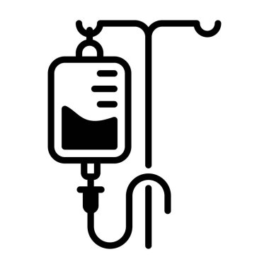 Beyaz arkaplanda infüzyon simgesi izole edildi