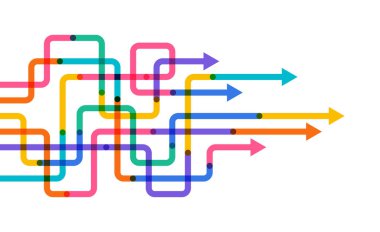 Soyut ok yönü. İş yatırımından başarıya. finansal veri grafiği stratejisi. Teknoloji geçmişi. Yüksek hız.