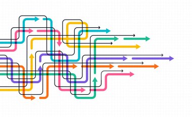 Soyut ok yönü. İş yatırımından başarıya. finansal veri grafiği stratejisi. Teknoloji geçmişi. Yüksek hız.