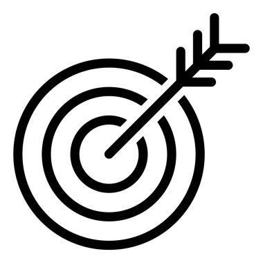 Beyaz arka plan üzerinde hedef simgesini