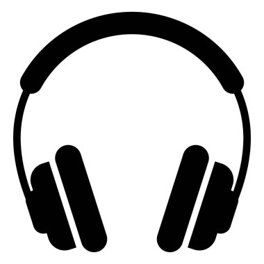 Beyaz arkaplanda kulaklık simgesi izole edildi