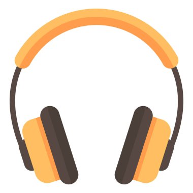 Beyaz arkaplanda kulaklık simgesi izole edildi