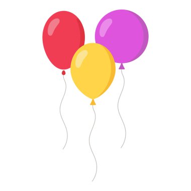 Beyaz arkaplanda balon simgesi izole edildi