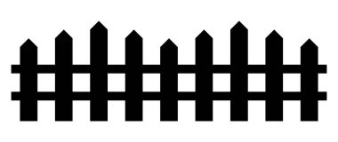 Beyaz arkaplanda siyah çit silueti izole edildi 