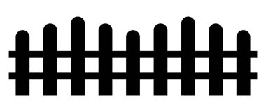 Beyaz arkaplanda siyah çit silueti izole edildi 