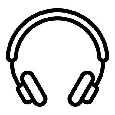 Beyaz arkaplanda kulaklık simgesi izole edildi