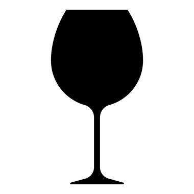 Şarap cam izole simgesi beyaz arka plan üzerinde