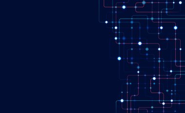 Devre çizgileri ve noktaları birleştir. Ağ teknolojisi ve Bağlantı kavramı. Yerel ağ düğümleri bağlantıları