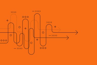 Soyut ok yönü. İş yatırımından başarıya. finansal veri grafiği stratejisi. Teknoloji geçmişi. Yüksek hız.