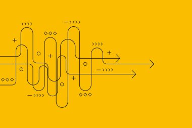 Soyut ok yönü. İş yatırımından başarıya. finansal veri grafiği stratejisi. Teknoloji geçmişi. Yüksek hız.