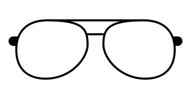 Siyah gözlük kenarı. Gözlük kenarlığı simgesi