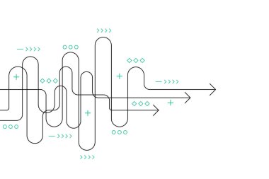 Soyut ok yönü. İş yatırımından başarıya. finansal veri grafiği stratejisi. Teknoloji geçmişi. Yüksek hız.