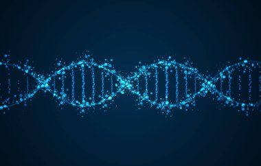 DNA testi. Tıp bilimi, genetik biyoteknoloji, kimya biyolojisi. Yenilik teknolojisi konsepti ve nano teknoloji geçmişi