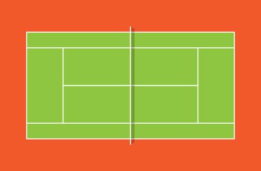 Üst görünüm tenis sahası