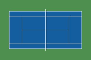 Üst görünüm tenis sahası