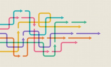 Soyut ok yönü. İş yatırımından başarıya. finansal veri grafiği stratejisi. Teknoloji geçmişi. Yüksek hız.