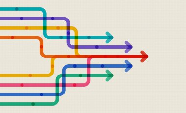 Soyut ok yönü. İş yatırımından başarıya. finansal veri grafiği stratejisi. Teknoloji geçmişi. Yüksek hız.