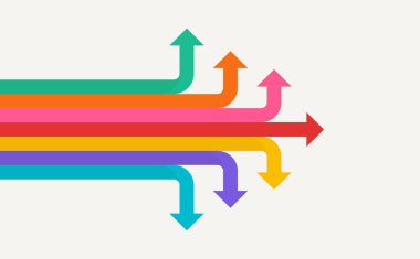Soyut ok yönü. İş yatırımından başarıya. finansal veri grafiği stratejisi. Teknoloji geçmişi. Yüksek hız.