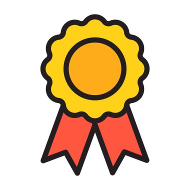 kırmızı kurdele ile altın madalya