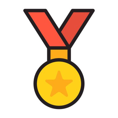 kırmızı kurdele ile altın madalya