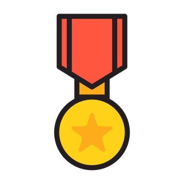 kırmızı kurdele ile altın madalya